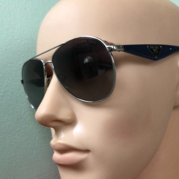 Prada Blue Aviator Sunglasses - Picture 6 of 11